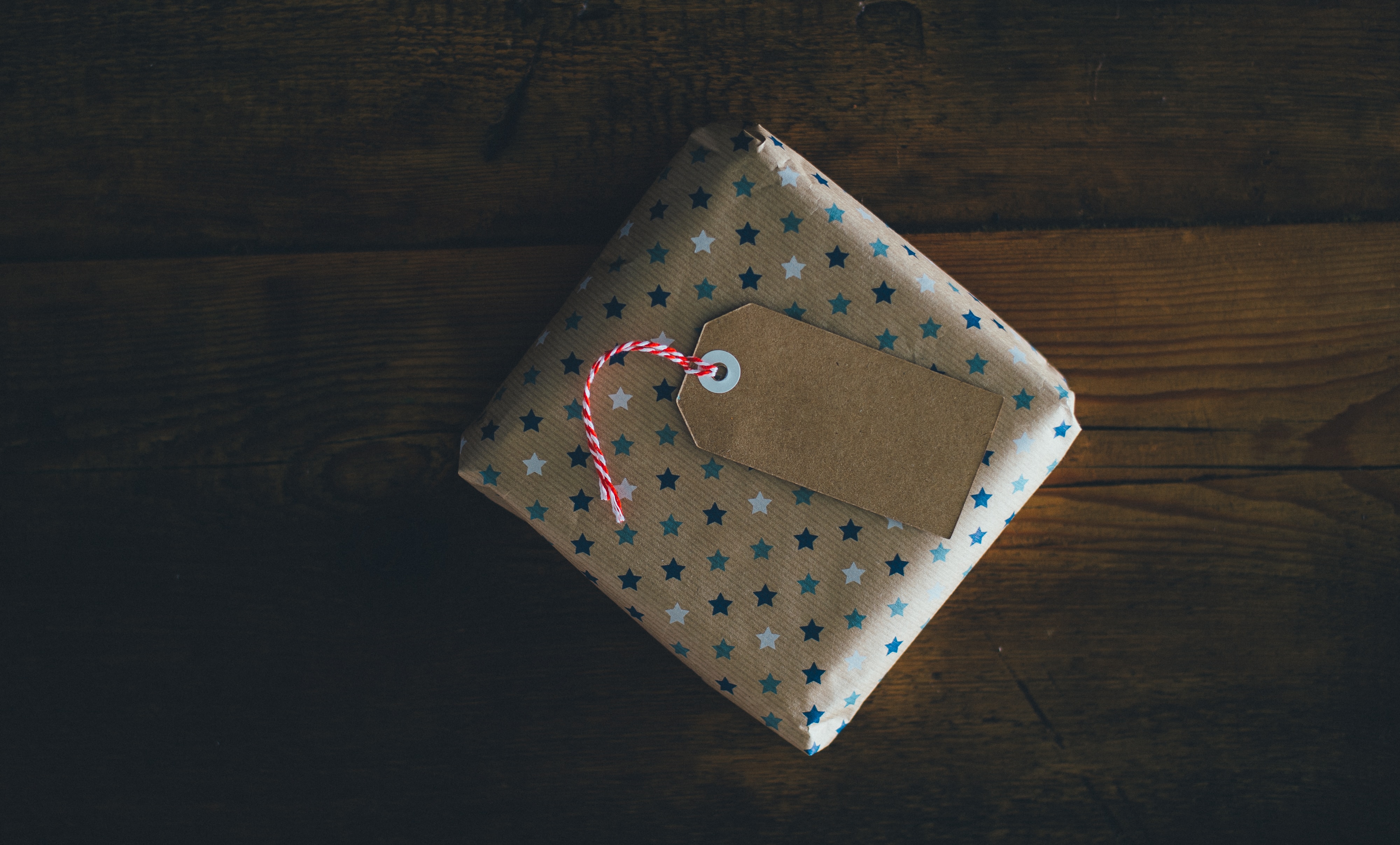 Photo of wrapped gift or present